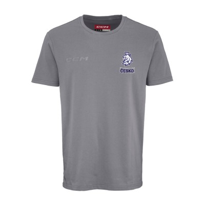 Echipa națională de hochei tricou de bărbați Czech republic CCM Core Lev Česko Charcoal - M foto