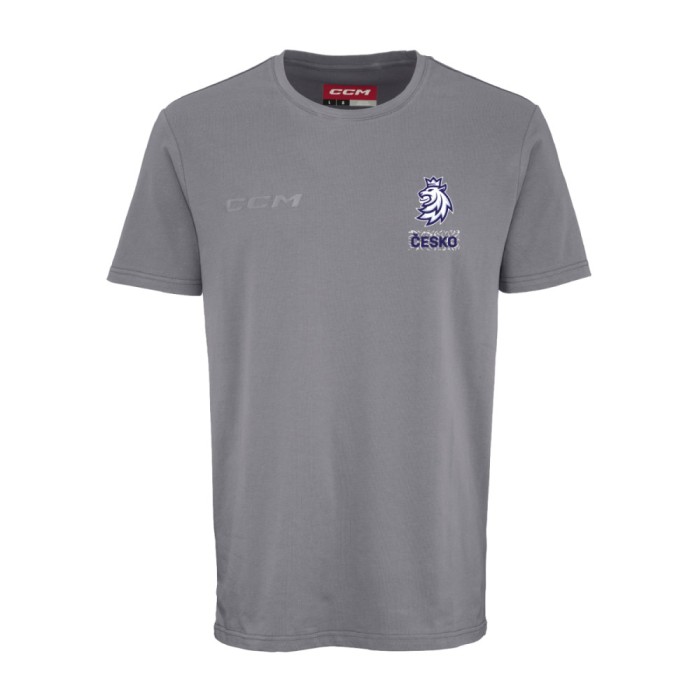 Echipa națională de hochei tricou de bărbați Czech republic CCM Core Lev Česko Charcoal - M