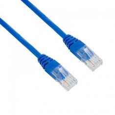 Cablu UTP 4World Patch cord neecranat Cat 5e 15m Albastru foto