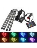 Kit 4 Lumini Ambientale RGB cu telecomanda, 12V, 12 LED, 22 cm LAL-12, Xenon Bright