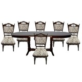 Set masa extensibila EURO 2 cu 6 scaune, Wenge