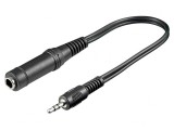 Cablu Audio Jack 3.5mm la 6.3mm 0.2m Negru