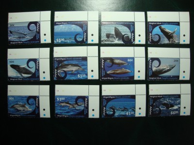 AITUTAKI SERIE FAUNA MARINA CETACEE MNH foto