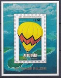 DB1 Aitutaki Aviatie Balon SS MNH, Nestampilat