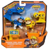 PAW Patrol Rubble &amp;amp; Wheeler, Set 2 Figurine Power Tool Pups, Multicolor, 3 ani+