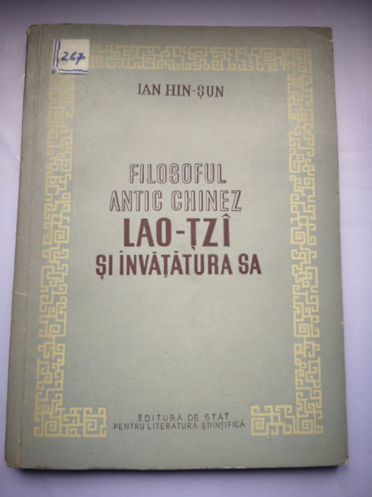 Filosoful antic chinez Lao-Tzi si invatatura sa - Ian Hin-Sun