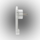 Stecher conector plat cu inel 16A /3680W cu pamantare alb Home NV FP 2