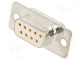 Mufă mamă D-Sub PIN 9 pe cablu lipire aurit Deltron AG