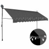 VidaXL Copertină retractabilă manual cu LED, antracit, 350 cm 145867