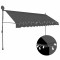 vidaXL Copertină retractabilă manual cu LED, antracit, 350 cm 145867