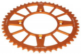 Pinion spate aluminium, tip lanț: 520, număr dinți: 48 (orange colour)