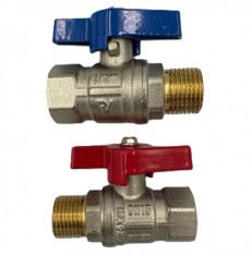Robinet de Trecere Apa 3/4&quot; FF cu Fluture si Bila PN 50 Roval