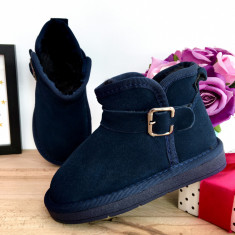 Cizme imblanite albastre tip ugg pt copii 24 25 26 27 29 30 31 cod 0921