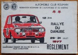 Regulamentul Raliului Dunarii 29-31 iulie 1977