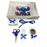 Cumpara ieftin Tavita pentru Mot cu 6 Piese - Stitch - TPM60 Alb cu Albastru