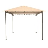 Pavilion pentru gradina/terasa, cadru metalic, crem, 3x3x2.55 m, Doina, Gardenline