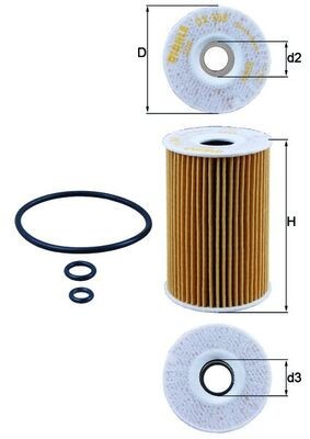 MAHLE OX 388D Filtru ulei foto