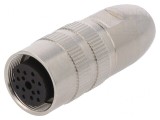Conector M16 Mamă Lipire pe Cablu 14 PIN 3A 60V Drept