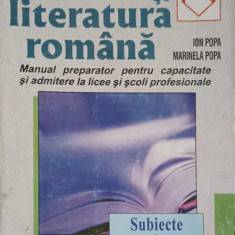 LIMBA SI LITERATURA ROMANA. MANUAL PREPARATOR PENTRU CAPACITATE SI ADMITERE IN LICEE SI SCOLI PROFESIONALE-ION P