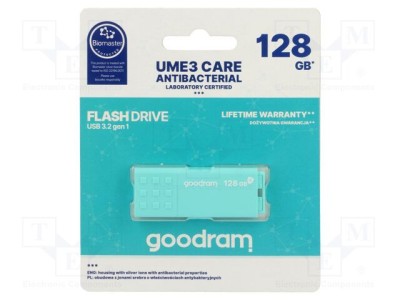GOODRAM Pendrive USB 3.2 128GB Menta, R: 60MB/s, W: 20MB/s, USB A foto
