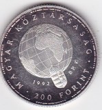 Moneda Argint Ungaria 200 Forint 1992 Berze Comemorativa