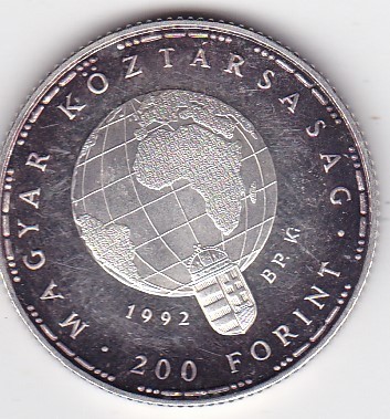 Ungaria 200 forint 1992 Berze comemorativa