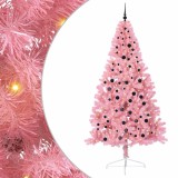 VidaXL Pom de Crăciun artificial pre-iluminat Roz 240 cm PVC 3397103