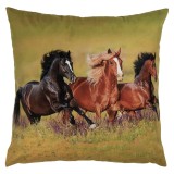 Cumpara ieftin Fata perna textil multicolor Cai 45x45 cm