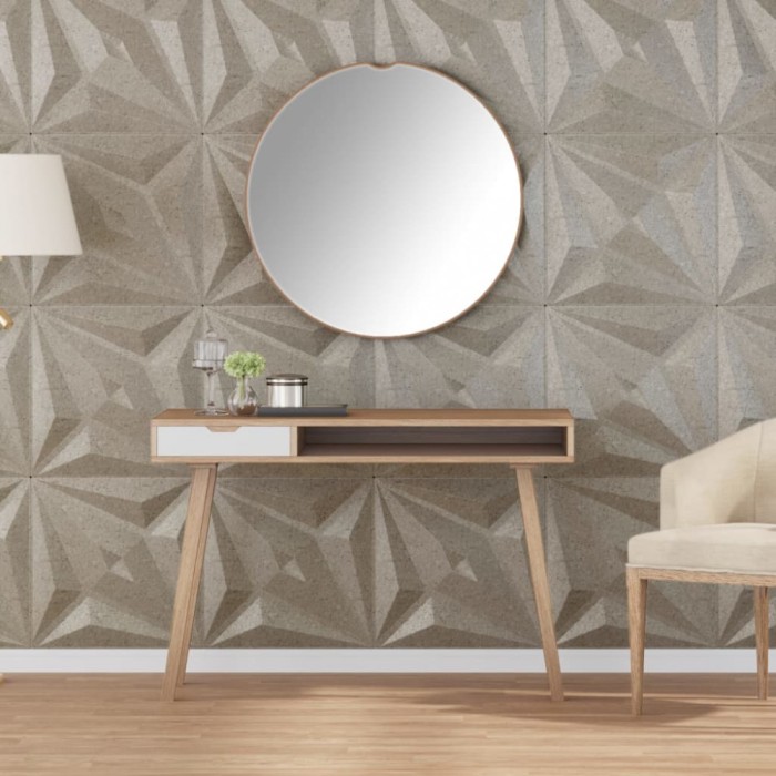 Panouri de perete 48 buc. Beton 50x50 cm XPS 12 m&sup2; stea