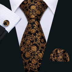 Set cravata + batista + butoni - matase 100% - model 89 foto