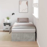 VidaXL Cadru de pat Gri beton 200 x 100 x 31.5 cm Lemn compozit