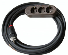 Multipriza Kontavill Legrand cu 3 intrari si cablu Cablu cauciucat Titanex de 1m, 3x1,5mm foto
