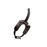 Strap-on pentru picior CALEXOTICS Onyxxx Thigh Strap with Silicone Probe, cu dildo inclus, lungime 12.7 cm, negru