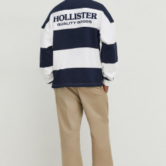 Hollister Co. bluza barbati, culoarea albastru marin, modelator