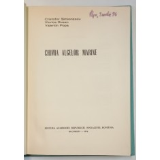 CHIMIA ALGELOR MARINE de CRISTOFOR SIMIONESCU, VIORICA RUSAN, VALENTIN POPA, 1974