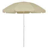 vidaXL Umbrelă de soare de plajă, galben nisipiu, 240 cm 314703
