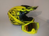 Cumpara ieftin Casca Moto Cross Enduro Downhill Atv Oem Cu Ochelari 100% Marimi S M L Polycarbonat Abs