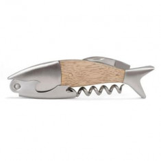 Tirbuson - Lightwood Fish Corkscrew | Kikkerland