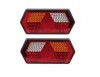 Set 2 Lampi Stop LED Neon 12/24V, 6 Functii, E-mark, 324x155mm, Pozitie/Frana/Semnalizare/Ceata/Marsarier, Omologate ECE