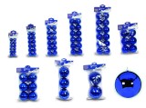 Set 12 globuri 40mm metalizat albastru, ARBLOOM