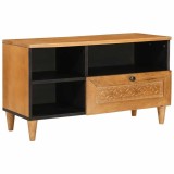 vidaXL Cabinet TV Maro deschis 80 x 33 x 46 cm Lemn masiv de mango