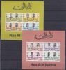DB1 Cooperare Internationala 1965 Ras al Khaima Valori noi 2 x SS MNH, Nestampilat