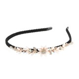 Bentita neagra cu flori roz