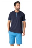 Cumpara ieftin Pijamale cu maneca scurta pentru barbati Eminence Chic Timeless, albastru, M - OUTLET