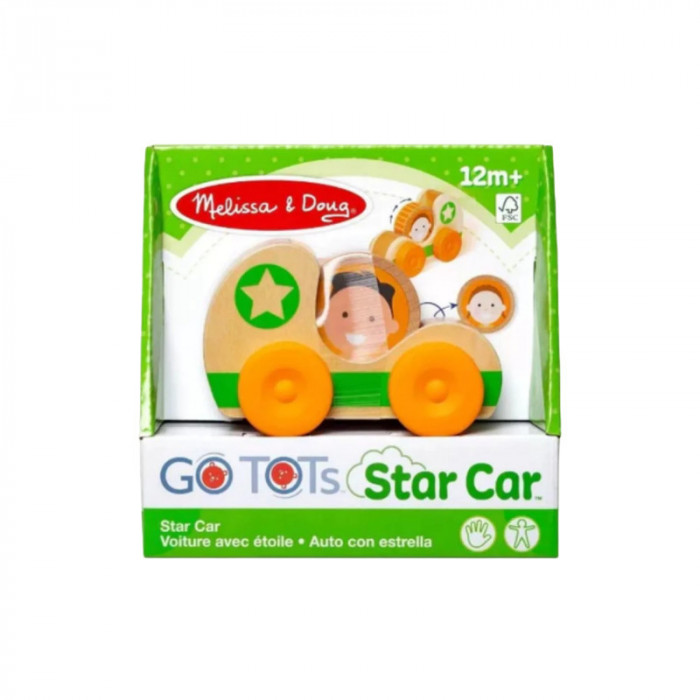 Masinuta din lemn Green Star colectia GO TOTs