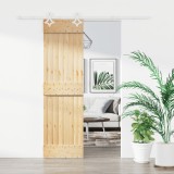 VidaXL Ușă glisantă cu set de feronerie 70x210 cm, lemn masiv de pin