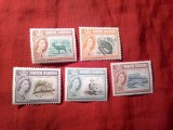 Serie mica North Borneo colonie Britanica 1961 R.Elisabeta si Motive locale , 5 valori, Nestampilat