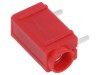 Conector banană 4mm soclu 24A roşu argintat PCB