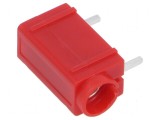 Conector banană 4mm soclu 24A roşu argintat PCB