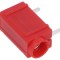 Conector banană 4mm soclu 24A roşu argintat PCB